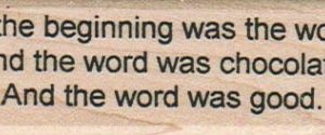 In The Beginning Was The Word 1 x 2 3/4-0