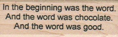 In The Beginning Was The Word 1 x 2 3/4