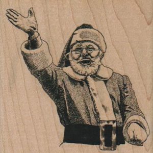 Waving Santa 2 3/4 x 2 3/4-0