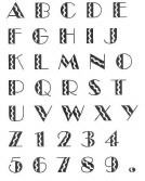 Southwest Deco Alphabet Unmounted