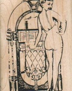 Jukebox Lady 1 3/4 x 2 3/4-0