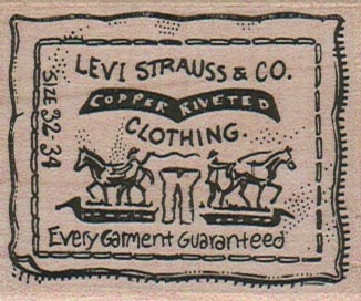 Levi Strauss Label 2 x 2 1/4