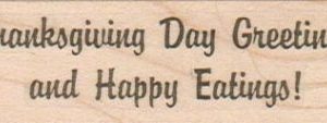 Thanksgiving Day Greetings 1 x 2 3/4-0