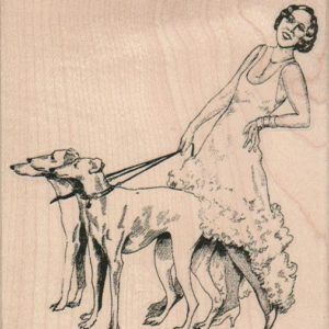 Lady With Dog Trio 3 1/2 x 3 3/4-0