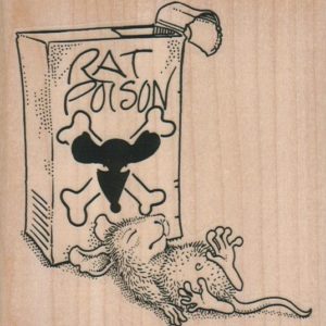 Rat Poison Victim 3 3/4 x 3 3/4-0