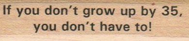 If You Don’t Grow Up By 35 3/4 x 2 3/4