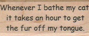 Whenever I Bathe My Cat 1 x 2 1/4-0