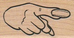Pointing FingerNail/Clear 1 1/4 x 2 1/4-0