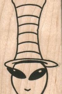 Alien In The Hat 1 1/2 x 3-0