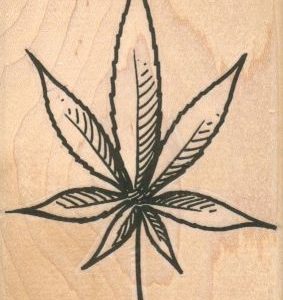 Hemp Leaf 3 1/4 x 4-0