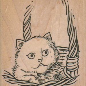 Kitty In Basket 2 1/2 x 3-0