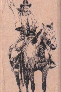 Cowboy Waving 1 3/4 x 3 1/4-0