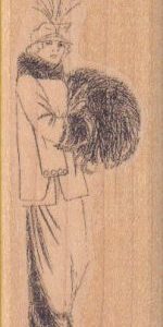 Lady With Muff 1 1/2 x 3 1/2-0