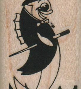 Fish In Fancy Dress Suit 1 x 1 3/4-0