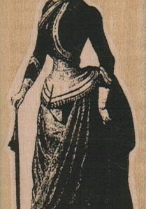 Lady Walking With Umbrella 1 1/2 x 3 1/2-0