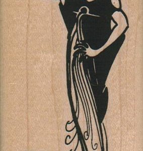 Elegant Art Nouveau Lady 2 x 4 1/2-0