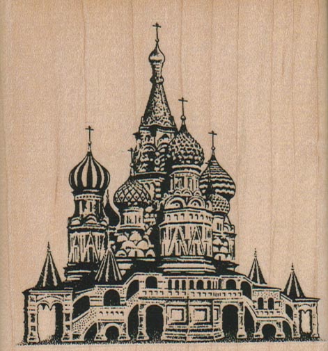 Moscow Churches 3 1/4 x 3 1/2