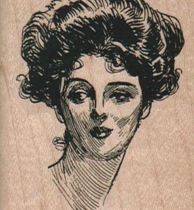 Pretty Lady Looking Sideways 2 x 2 1/2-0