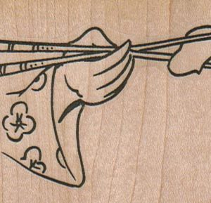 Hand Holding ChopSticks 2 3/4 x 2-0