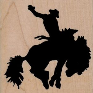 Bucking Bronco Silhouette 3 1/2 x 3 1/2-0