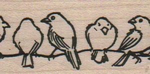Birds On Wire 1 1/4 x 4 1/4-0