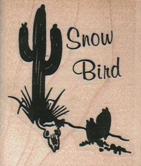 Snow Bird Scene 2 x 2 1/4