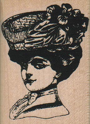 Victorian Lady With Hat 2 x 2 3/4