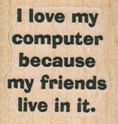 I Love My Computer 1 1/4 x 1 1/4