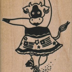 Patriotic Cow Ballerina 2 1/4 x 2 3/4-0