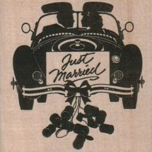 Just Married Car 2 3/4 x 2 3/4-0