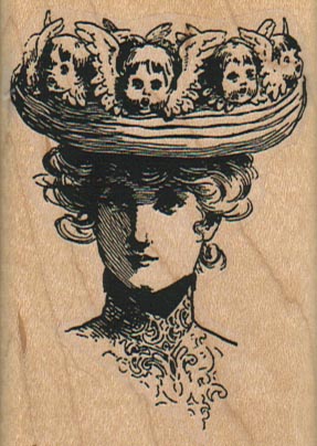 Lady In Cherub Hat 2 x 2 3/4
