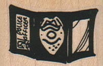Police Badge In Holder 1 1/2 x 1
