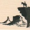 Cowboy On Cliff 1 1/2 x 1 3/4-0