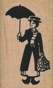 Lady With Umbrella 1 1/4 x 2-0