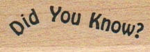 Did You Know/Line 3/4 x 1 1/2