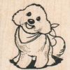 Bichon With Scarf 1 3/4 x 1 3/4-0