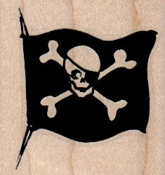 Skull & Crossbones Flag 1 3/4 x 1 3/4