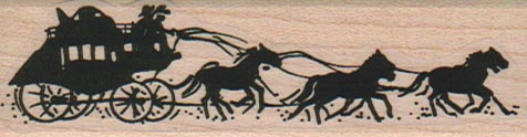 StageCoach With Horses 1 x 3 1/4