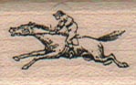 Jockey On Horse 3/4 x 1