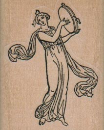 Greek Lady/Tambourine 1 1/2 x 1 3/4-0