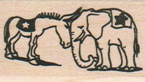 Donkey/Elephant Push 1 1/4 x 2