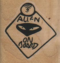 Alien On Board 1 1/2 x 1 1/2