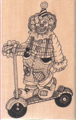Clown On Scooter 2 1/2 x 3 3/4