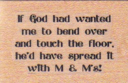 IF God Had Wanted/M & Ms 1 1/4 x 1 3/4-0