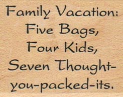 Family Vacation:  Five Bags 1 1/2 x 1 3/4