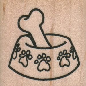 Dog Bowl With Bone 1 1/2 x 1 1/2-0