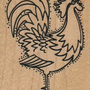 Rooster Crowing 2 1/2 x 3 1/2-0