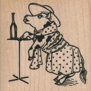 Cocktail Party Cow 2 1/2 x 2 1/2-0