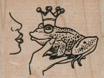 Kissing A Frog Prince 2 1/4 x 1 3/4