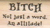 Bitch Not Just A Word 3/4 x 1 1/4-0